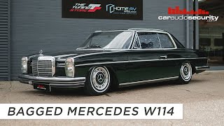 Classic Mercedes W114 280CE modified on Air Lift Performance | Car Audio & Security