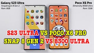 Speedtest Galaxy S23 Ultra Vs Poco X6 Pro Snap 8 Gen 2 Vs Dimensity 8300 Ultra