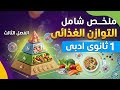 اولى ثانوى ادبى فروض الفصل الثالث علوم طبيعية التوازن الغذائى شرح مبسط مع تمارين