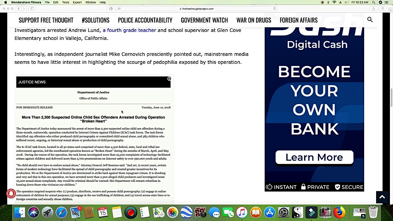 OPERATION BROKEN HEART NETS 2300 CHILD TRAFFICKERS