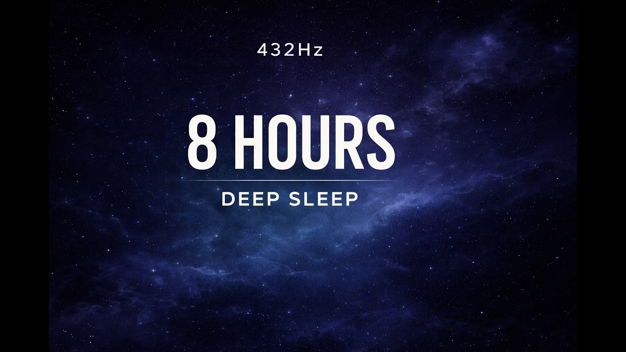 432Hz Deep Space Sleep | 8 Hours | Dark Screen | No Talking