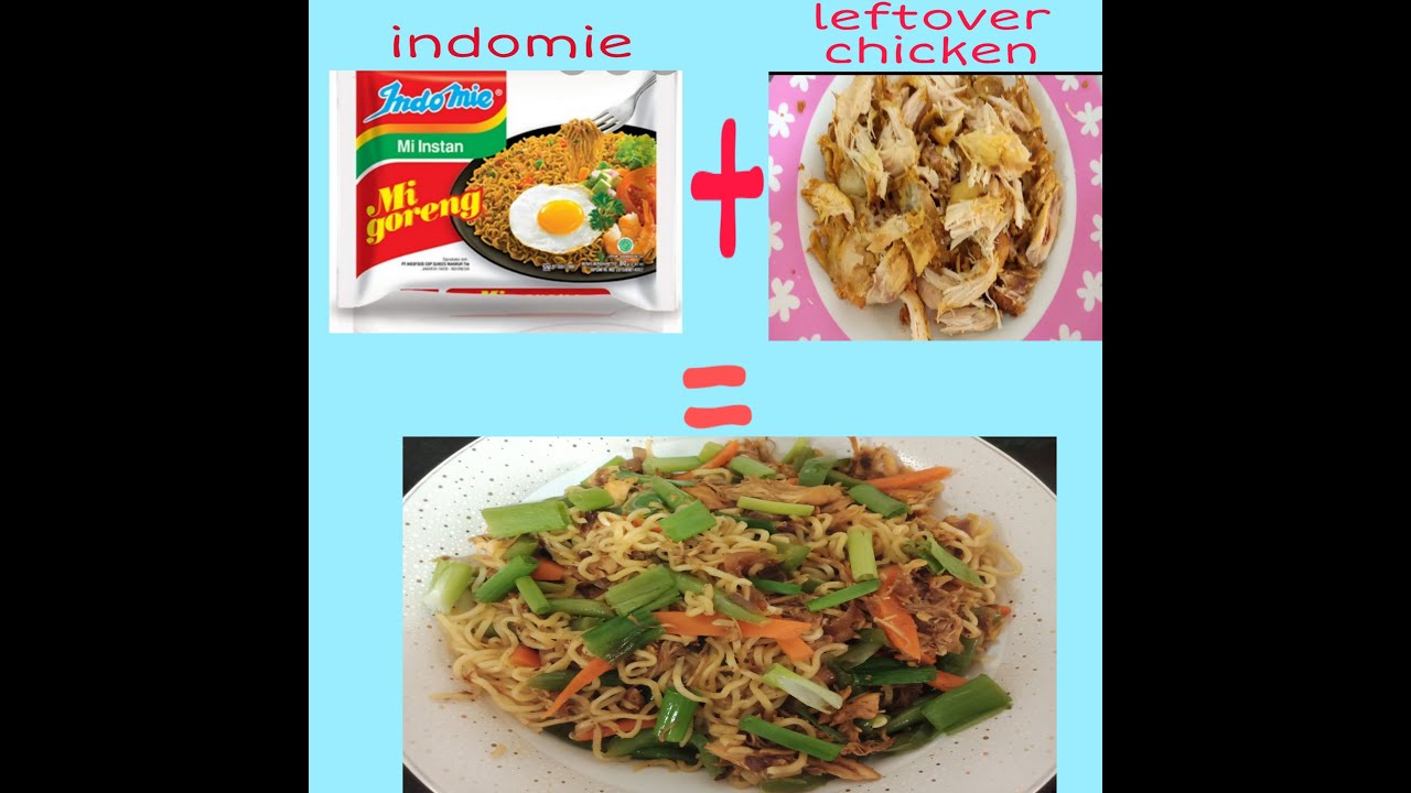 How I Make Indomie(Noodles) and Leftover Chicken Special 