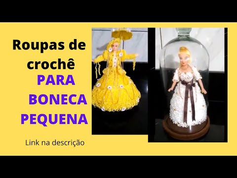 Vestido #Barbie #Doll #Crochet  Roupas de crochê para bonecas, Roupas  barbie de crochê, Vestido de boneca de crochê