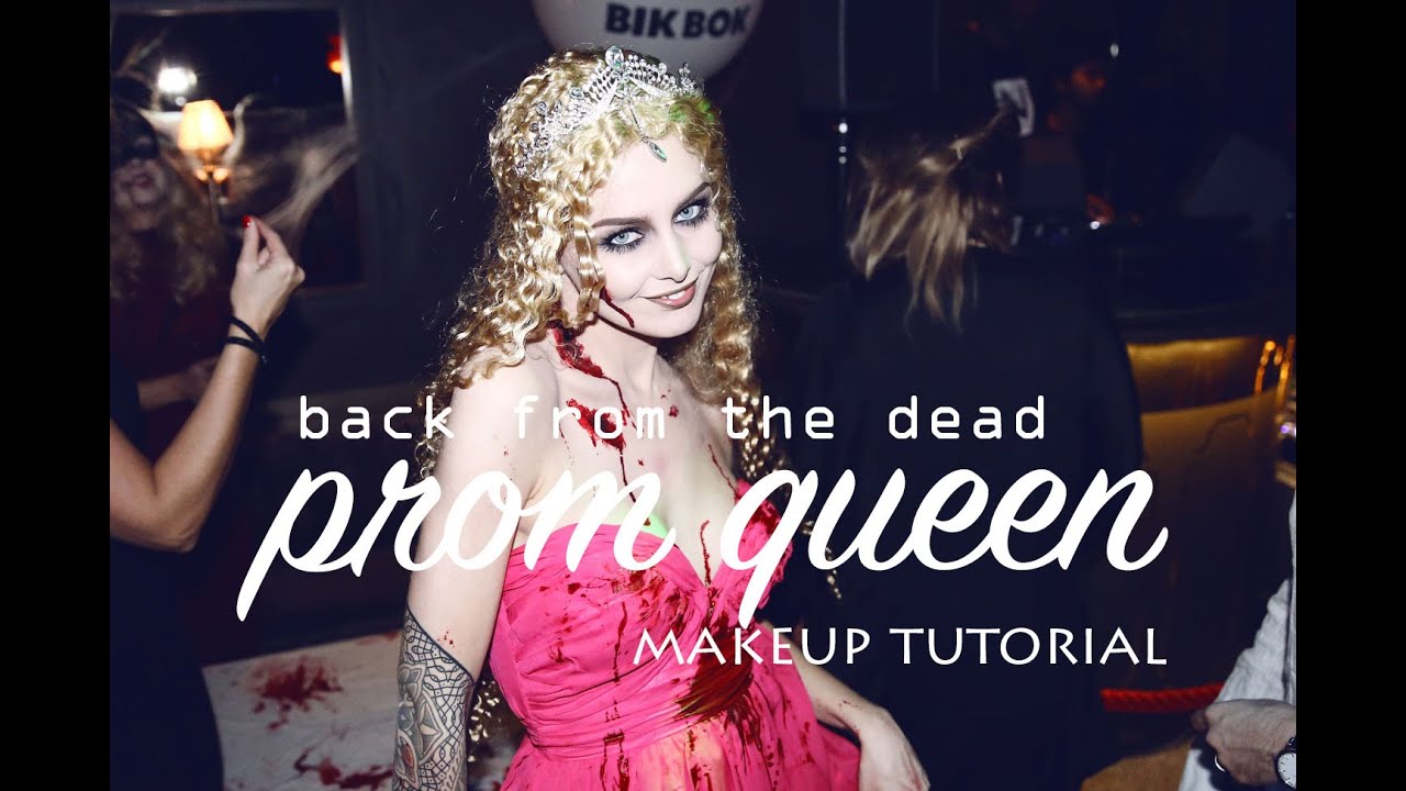 Prom Queen Back From The Dead Halloween Makeup Tutorial YouTube