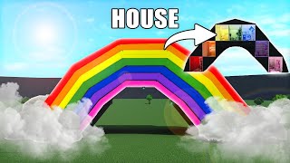 turning a RAINBOW into a BLOXBURG HOUSE | ROBLOX