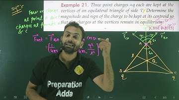 Ex-21 electric charges and field: three point charges +q each are kept at the vertices of an equilat