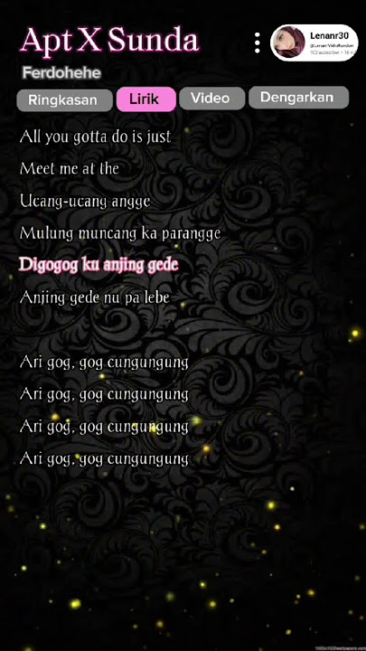 APT UCANG ANGGE VIRAL TIKTOK DENGAN LIRIK #liriklagu #lagusunda