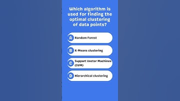 Which algorithm is best for optimal data point clustering?