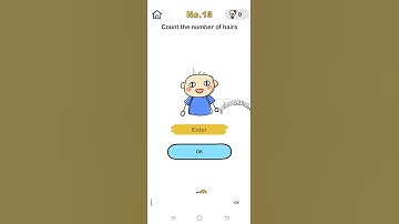 Brain 🧠 out Game 🎮 level 13=Count the number of hairs. solution