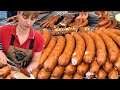 Street Food from Poland. Huge Sausages, Steaks, Skewers. &#39;Gusti di Frontiera&#39;, Gorizia, Italy