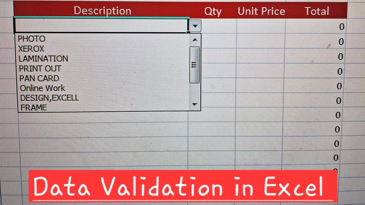 Data Validation in Excel ️ - YouTube