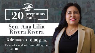 #20PreguntasCon...❓ ¡La Senadora Ana Lilia Rivera de #MORENA!