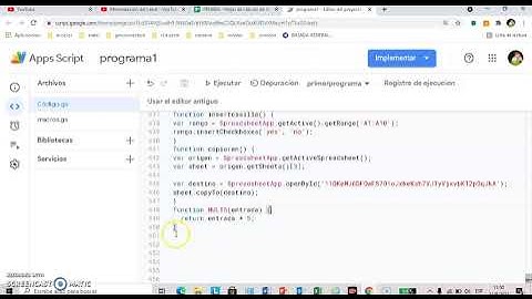 Como hacer una funcion personalizada en la Hoja de Calculo de Google - Google Sheets