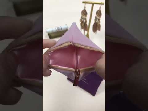 zipper jewelry pouch supplier #design #logo #bag #pink #christmas #gift