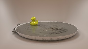 rubber duck taking a bath (blender)