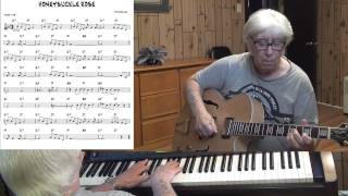 Video thumbnail of "HONEYSUCKLE ROSE - Jazz guitar & piano cover - Yvan Jacques"