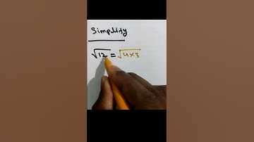 How to simplify square root? #simplify #squareroot #educationmatters #short