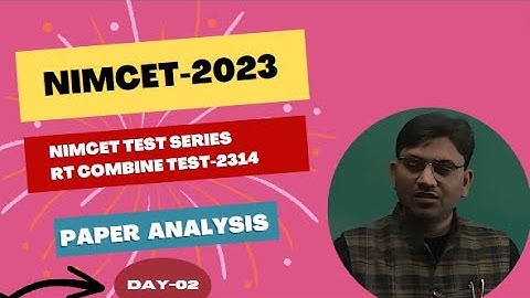 #NIMCET-2023-24 /RT Combine Test -14/PAPER ANALYSIS//Run Tutorials