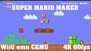 Super Mario Maker - Wii U emulator CEMU - 4K 60fps