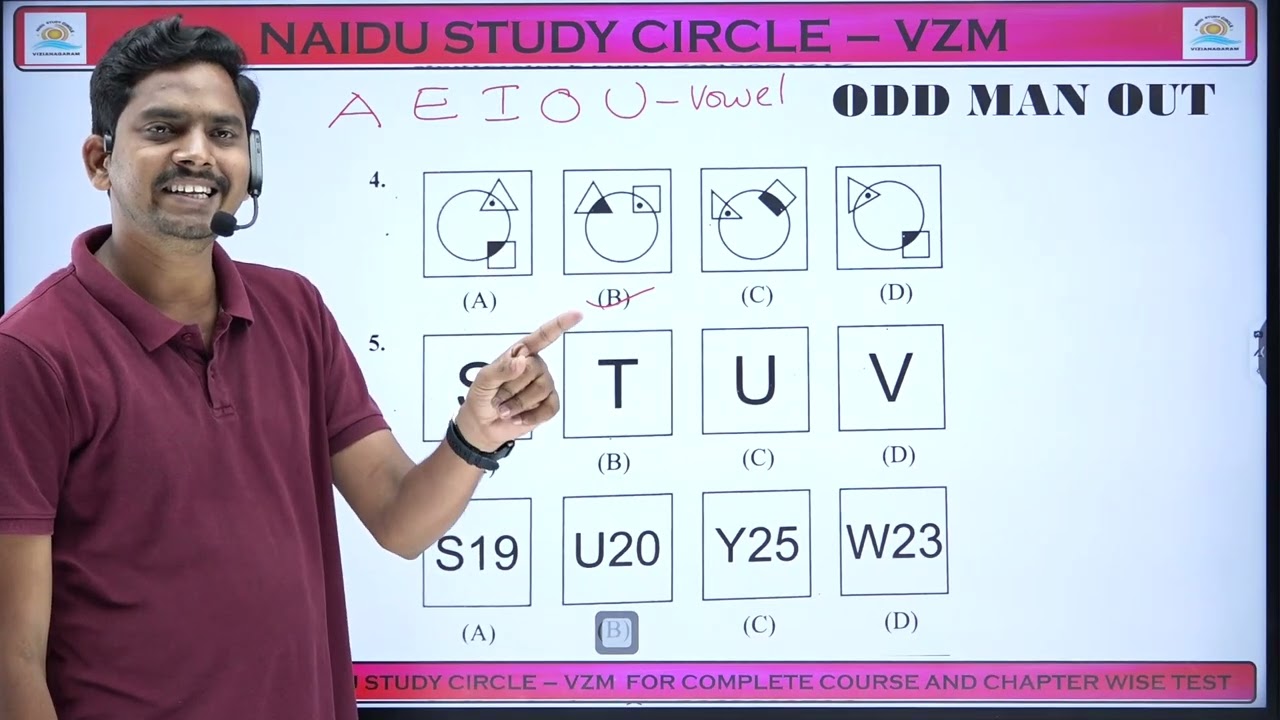 NAVODAYA & SAINIK SCHOOL ENTRANCE EXAM CLASSES | ODD MAN OUT PART 1 | NAIDU STUDY CIRCLE VZM
