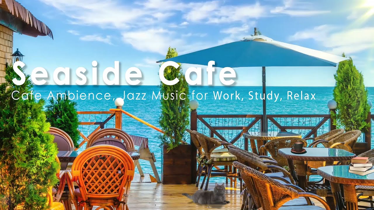 Seaside Outdoor Coffee Shop Ambience - Sweet Morning with Bossa Nova Cafe in Gurzuf, Russia