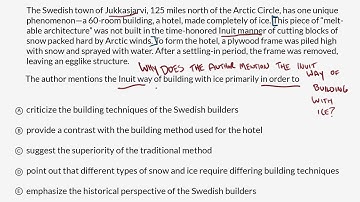 Purpose of component | Praxis Core Reading | Khan Academy
