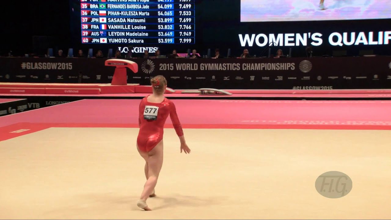 WANG Linnea Hoejer (DEN) - 2015 Artistic Worlds - Qualifications Floor Exercise