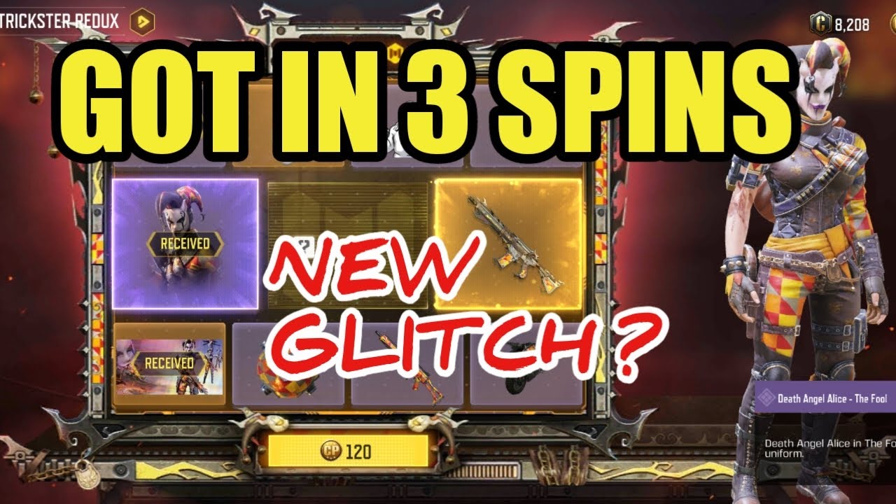 WICKED TRICKSTER REDUX DRAW | WICKED TRICKSTER LUCKY DRAW | TRY 3 SPIN WICKED TRICKSTER DRAW CODM