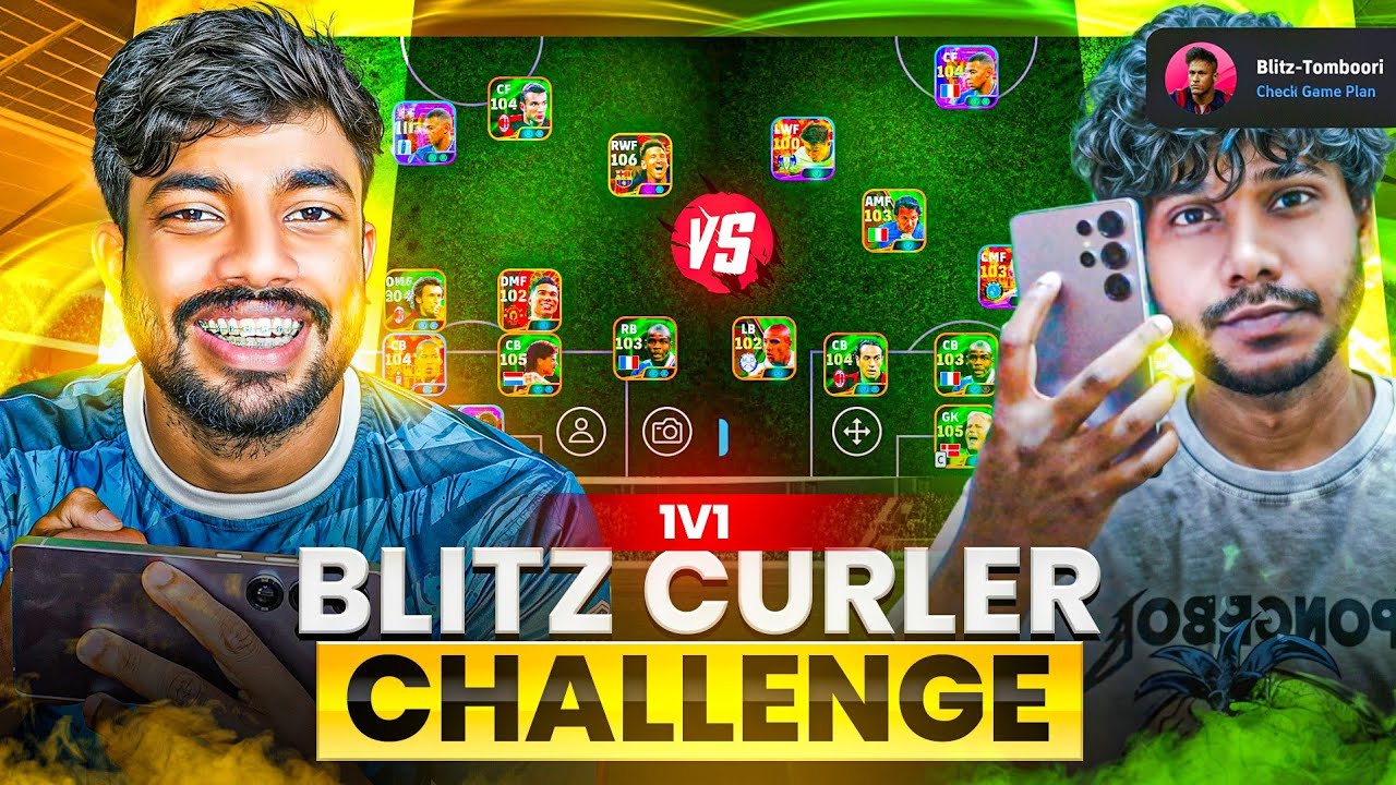 1 V 1 BLITZ CURLER CHALLENGE😂🔥 || WITH SAMSUNG GALAXY S25 ULTRA 😍 || PES MASTER 🆚️ MR TOMBOY