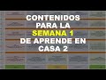 Soy Docente: CONTENIDOS PARA LA SEMANA 1 DE APRENDE EN CASA 2