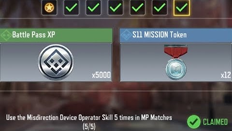 Call of Duty Mobile Use the Misdirection Device Operator Skill 5 times in MP Matches Task Complete