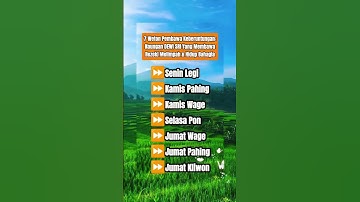 7 weton pembawa keberuntungan  #weton #kejawen #primbonjawa  #shortsfeed