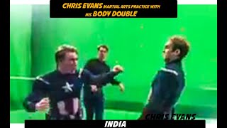 Chris Evans practice with his Body Double ! #Shorts