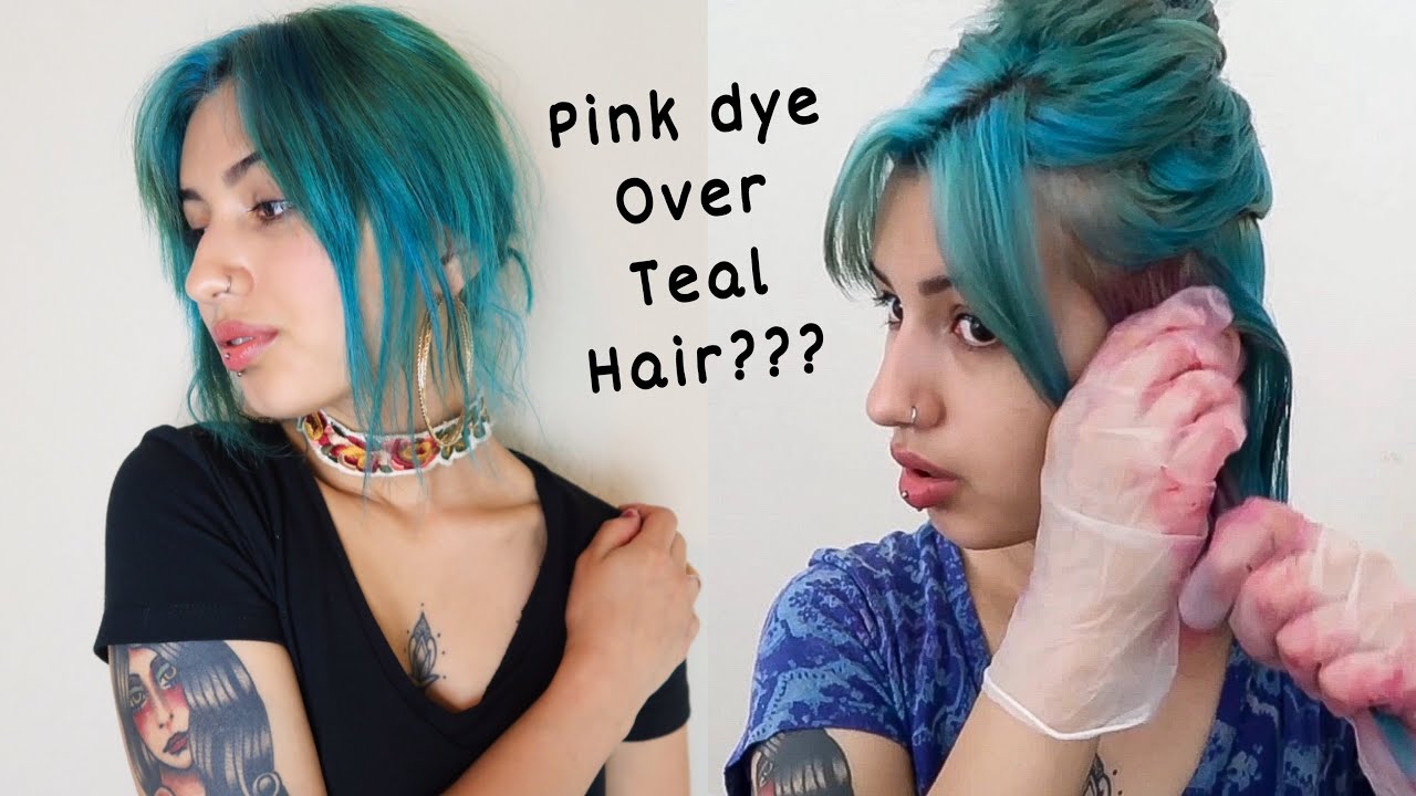 green pink and blue hair