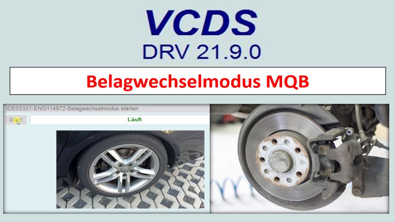 VCDS Elektronische Parkbremse  Codierung für Bremsbelagwechsel 
