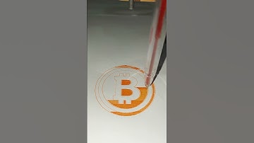 Bitcoin logo Design using CNC plotter #cncplotter #art #drawing