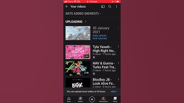 I got daily limit reached of how much YouTube videos I can upload