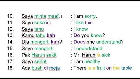 Learn Indonesian language  :  128 most  common Indonesian Phrases Part 1