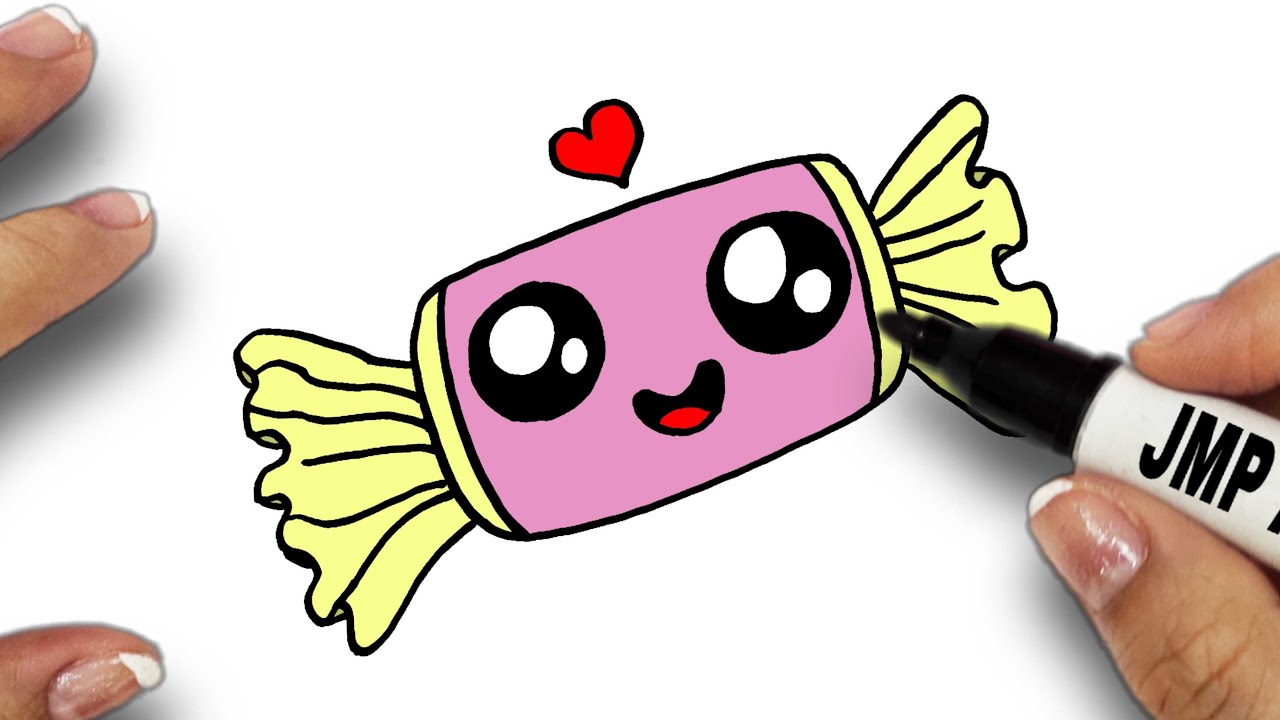 How to draw cute candy - YouTube
