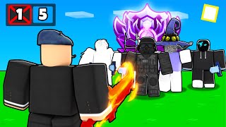 Most INSANE 1v5 Clutch With Handcam In RANKED.. (Roblox Bedwars)