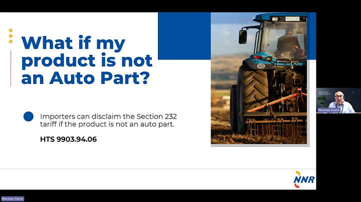 Webinar 4/16/2025: Section 232 Tariffs on Automobile Parts