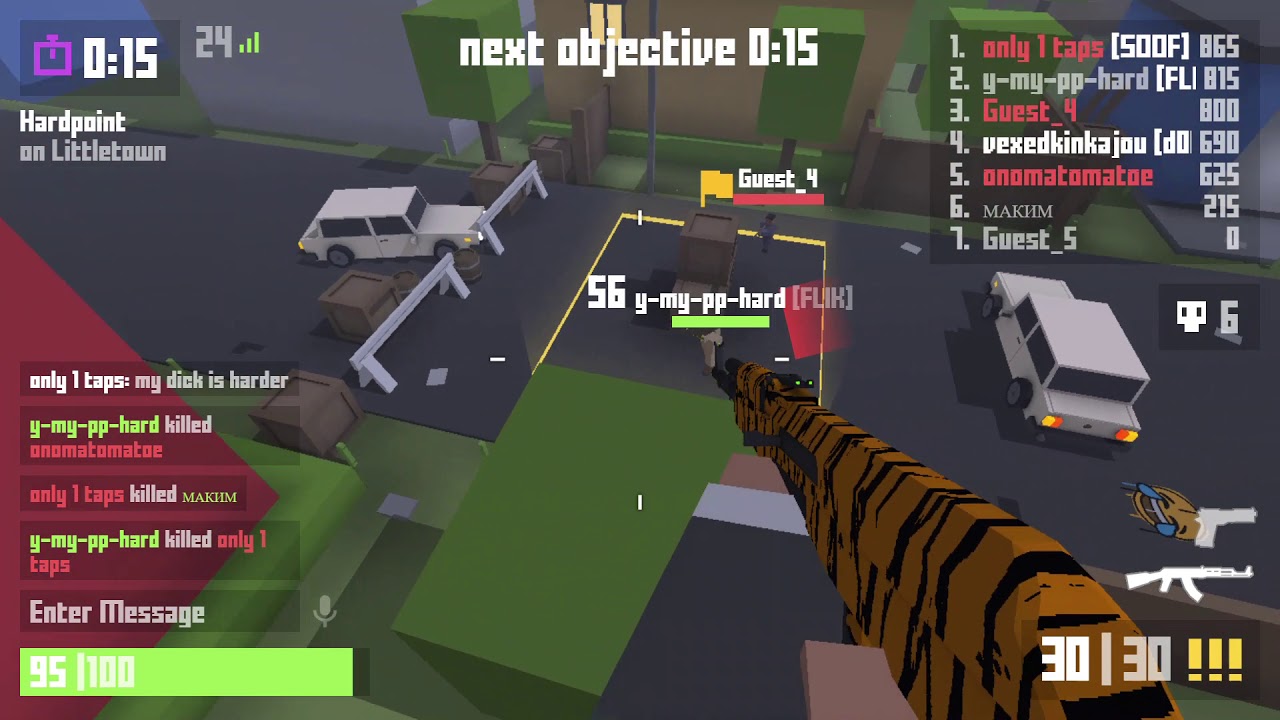 Krunker.io little town hardpoint play/glitch (old)