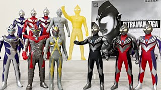 プレミアムバンダイ限定 ウルトラヒーローシリーズ ウルトラマンティガ THE FINAL ODYSSEYセット 完成品 ソフビフィギュア バンダイ