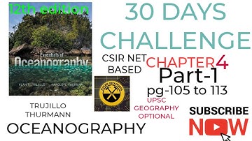 Oceanography CH-4 part-1||MARINE SEDIMENTS||Trujillo Thurman||CSIR NET/UPSC GEO.||GEOLOGY||