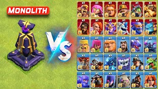 Max Monolith VS Every Max TH-15 Troops | Clash of clans