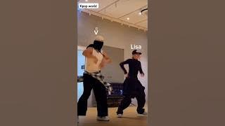 BTS v and BLACKPINK Lisa do it dence #lisa#v#blackpink#bts