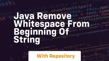 java remove whitespace from beginning of string