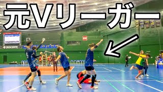 (Volleyball match) Former Japanese V League girl is too good