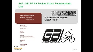 SAP GBI PP 09 Review Stock Requirements List