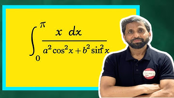 Integration from 0 to pi. X dx / a^2 cos^2x +b^2sin^2x @StudyPointPro 